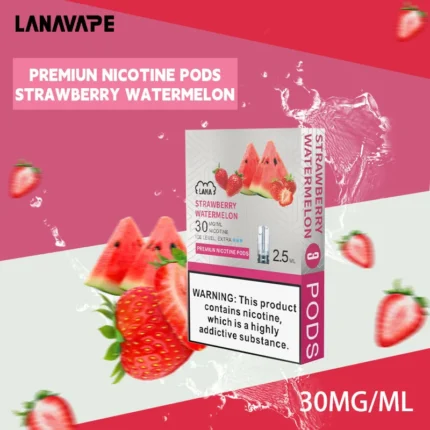 草莓西瓜｜Lana菸彈 替換型霧化彈 透明設計 2.5ml×3枚